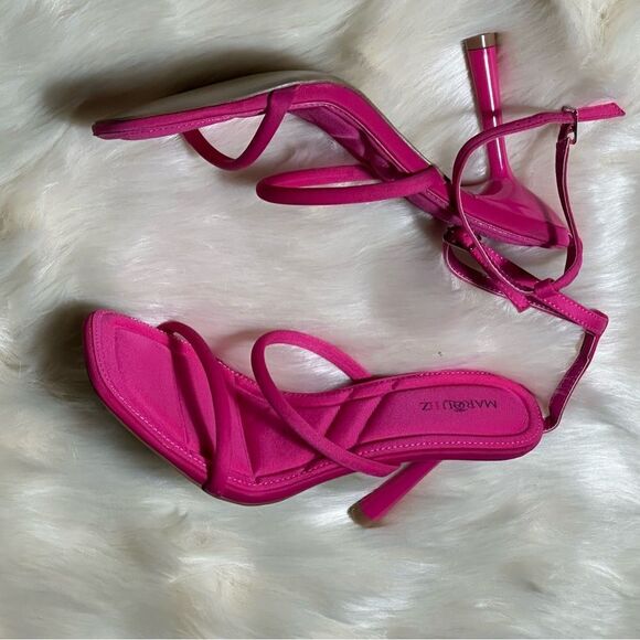 Pink Elegant Heels with Strappy Design - Picture 6 of 7